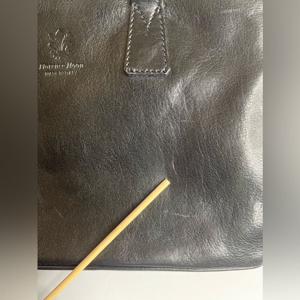 90s Vintage Florence Moon Leather Side-snap Satchel | Made in Italy - Picture 13 of 14